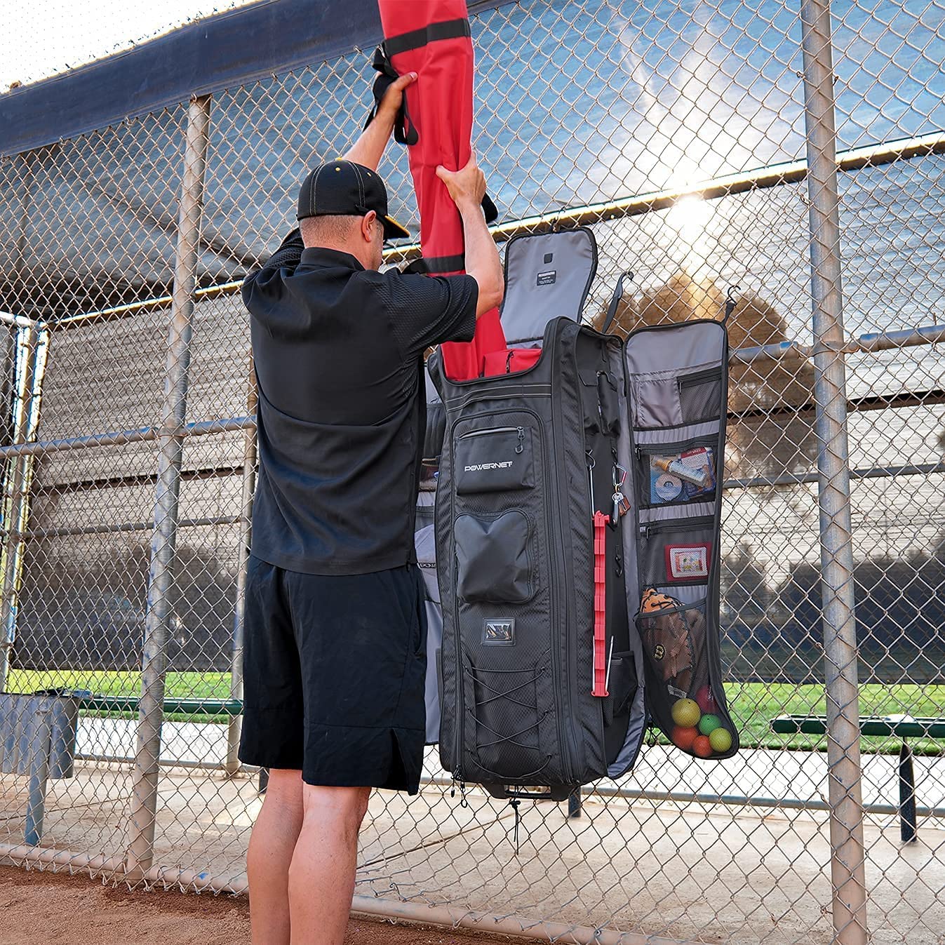 PowerNet All Gear Transporter - Heavy Duty Equipment Carrier for Construction, Camping & Outdoor Adventures | Durable Transport Solution for Tools, Gear & Supplies