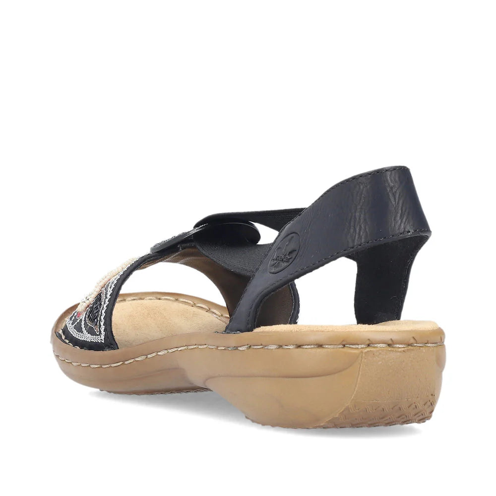 Rieker 608B4 Black Women's Comfortable Casual Shoes for Walking, Work & Everyday Wear