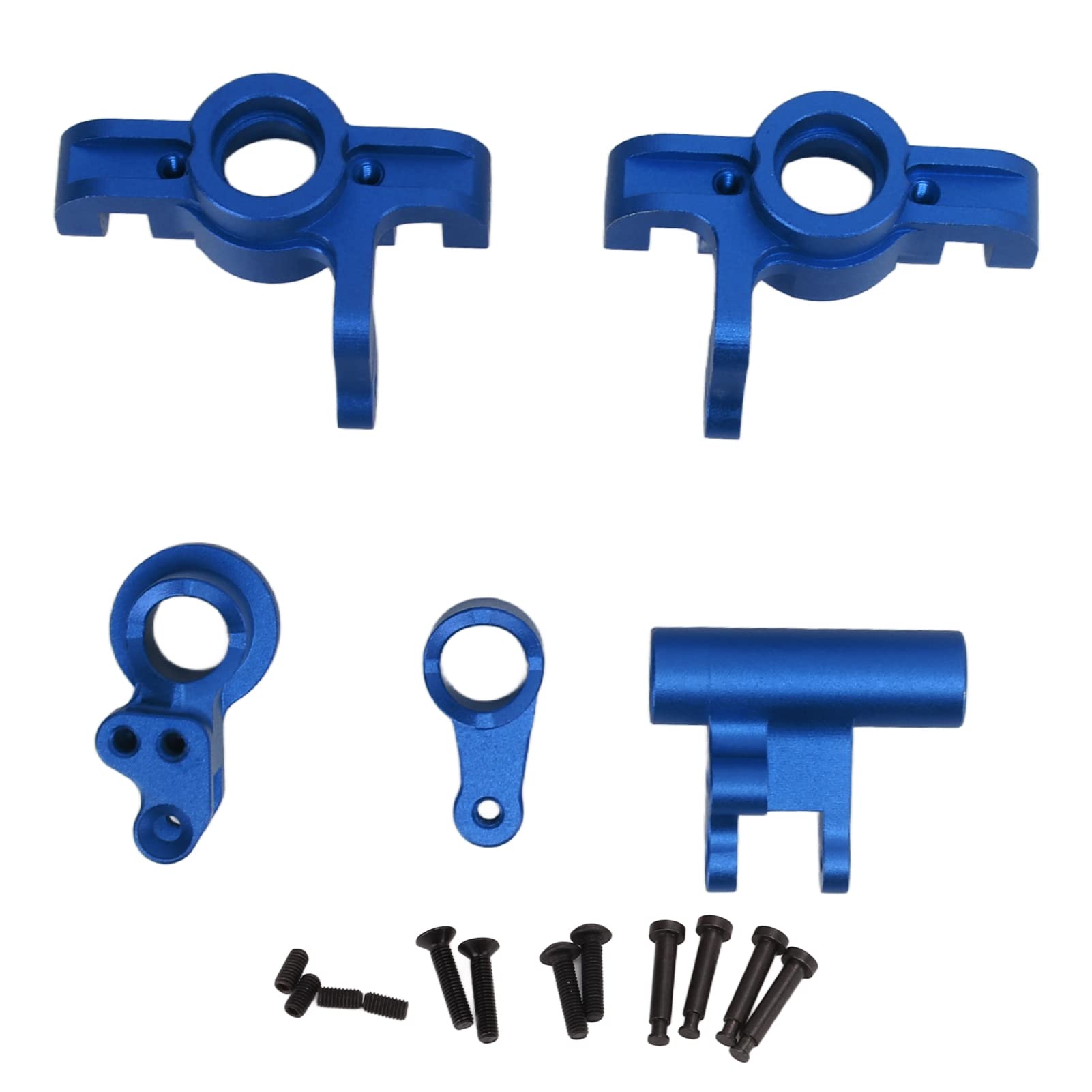 Socobeta RC Steering Parts Set - Aluminum Alloy Steering Cup & Assembly Kit for 1/10 Scale RC Cars (Losi Lasernut U4 Compatible) | Easy Installation & Lightweight Design | Perfect for Off-Road Racing & RC Car Upgrades (Blue)