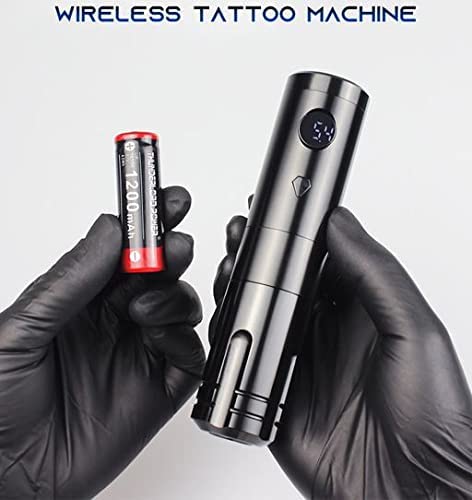 ARTISTRY Falcon Professional Wireless Tattoo Machine Kit - Cordless Tattoo Pen with 2 Rechargeable Batteries, 1-Key Operation, Flat Grip (Blue) - Perfect for Tattoo Artists & Beginners, Studio & Home Use