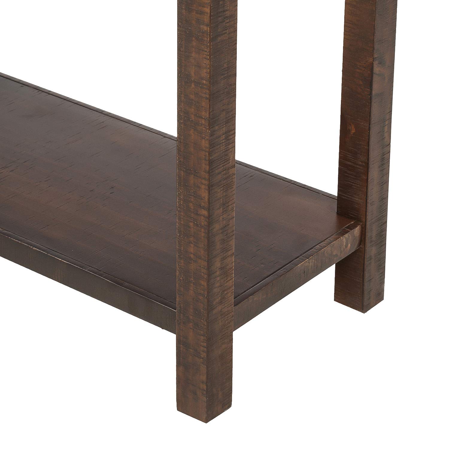 Rustic Console Table with Drawer & Shelf - Brushed Texture Sofa Table for Entryway, Living Room & Dining Room - Blue | Perfect for Small Spaces & Home Decor