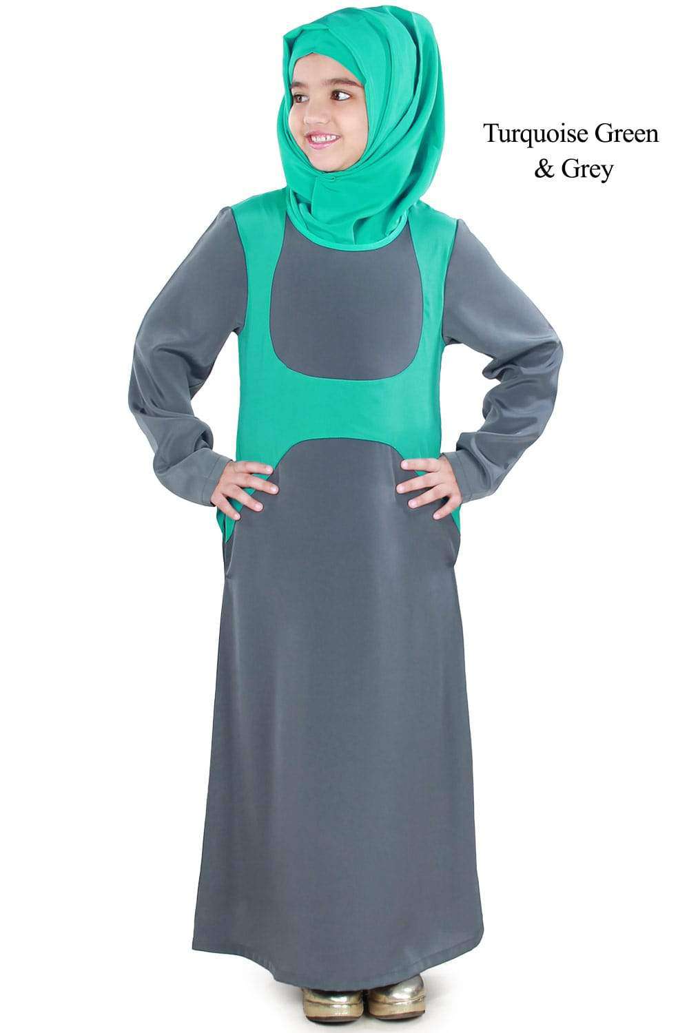 Turquoise Green & Grey