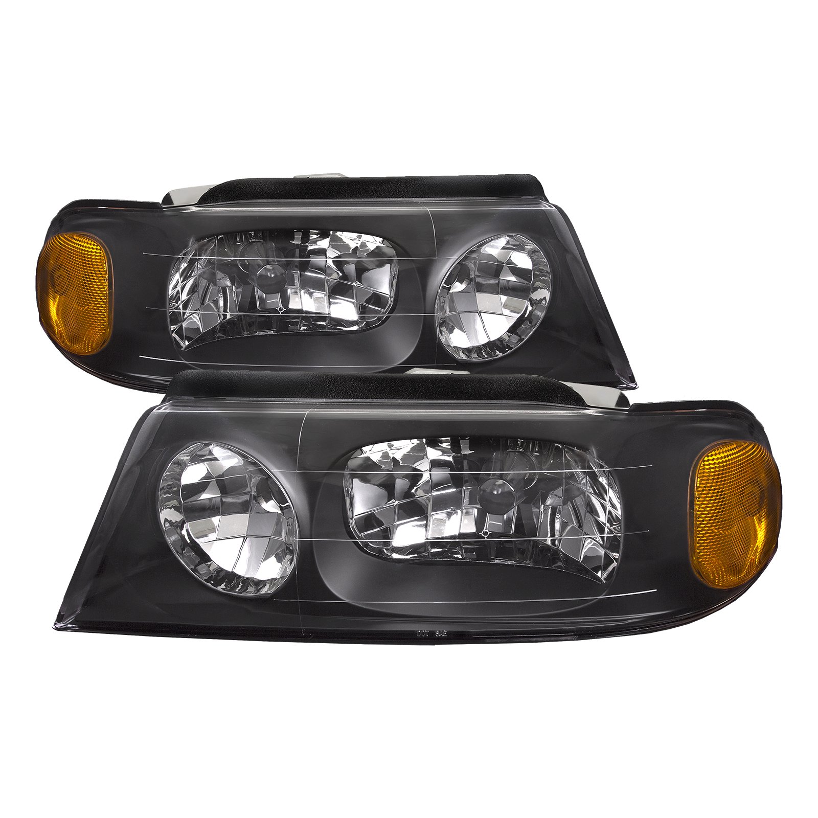 PERDE Replacement Headlights Compatible with 1998-2002 Lincoln Navigator - Black Housing, Performance Lens Headlamp Assembly - Upgrade for Night Driving & Off-Road Use