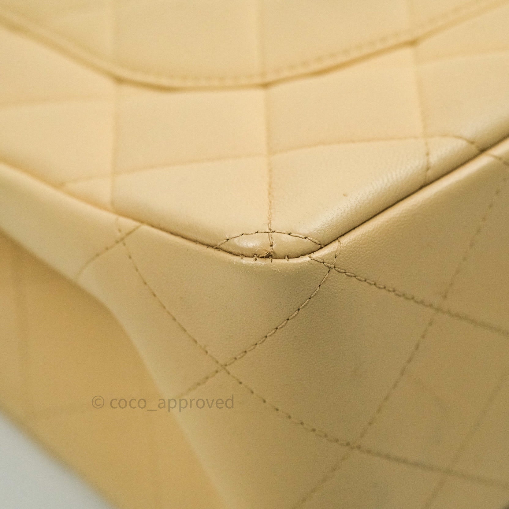 Chanel Classic Jumbo Double Flap Bag Beige Lambskin Leather with Gold Hardware - Luxury Designer Handbag for Women, Perfect for Parties, Dating & Special Occasions