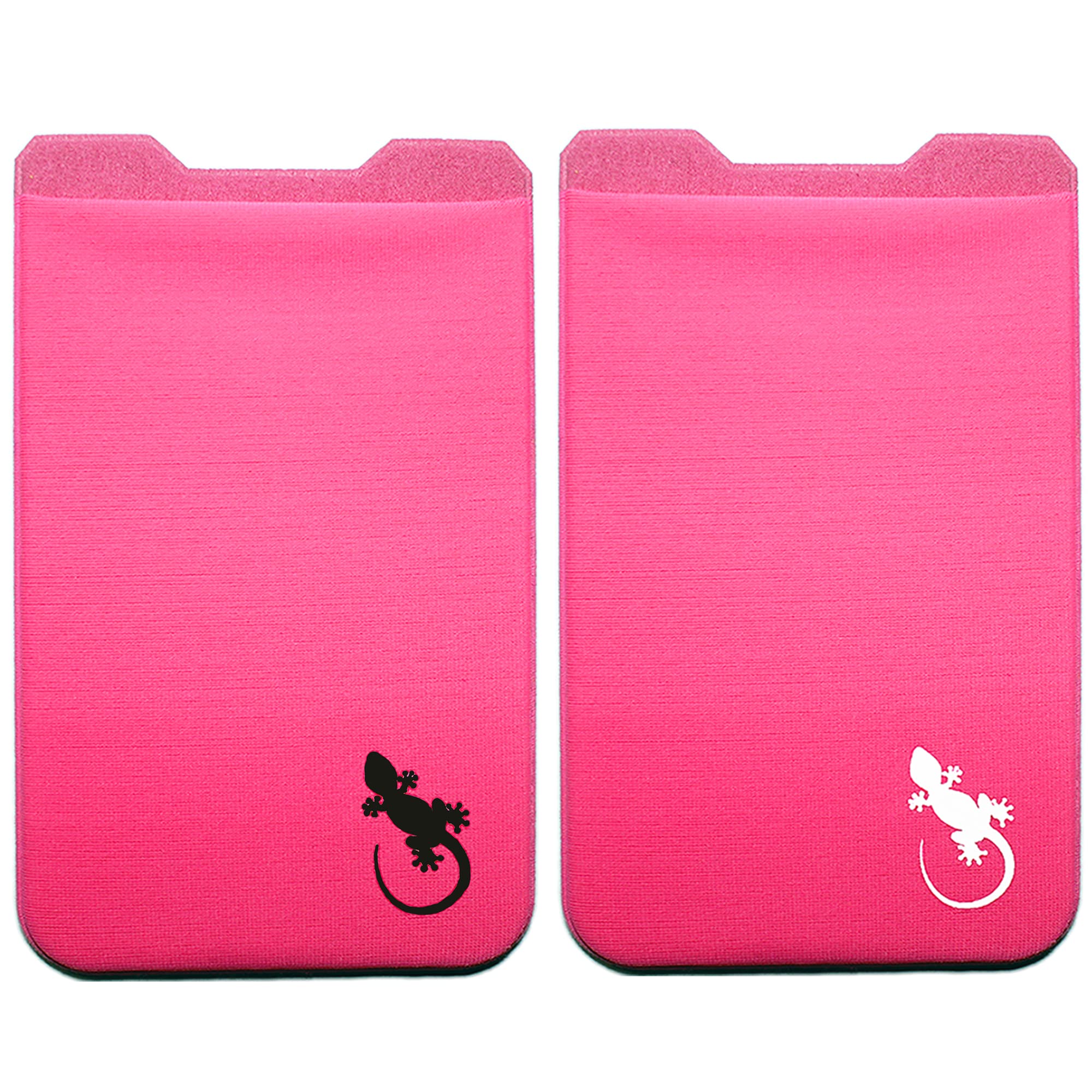Stick-On Phone Wallet with Adhesive Card Holder - Slim Lycra Pocket for Credit Cards & Cash - Secure Cell Phone Pouch by Gecko - Perfect for Travel, Gym & Everyday Use