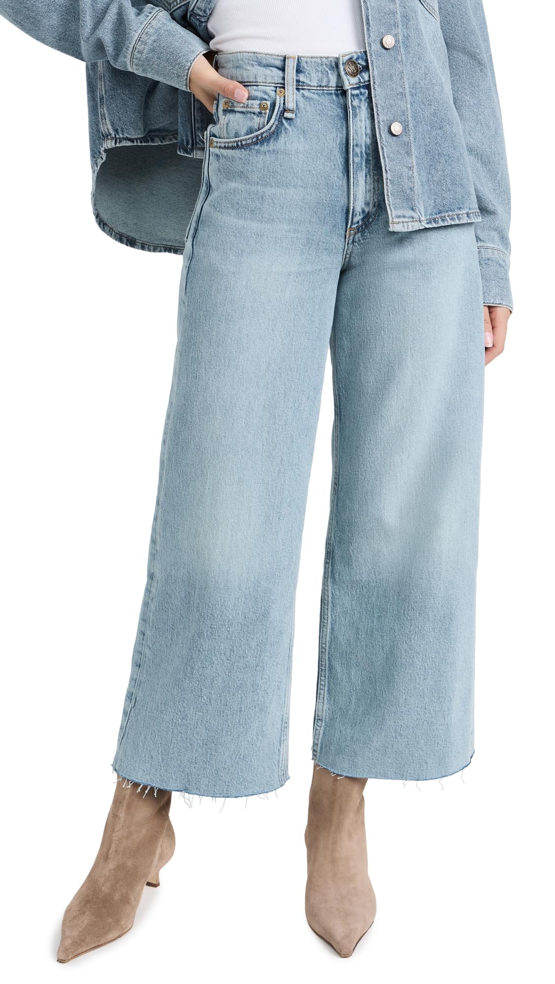 rag & bone Women's Andi Jeans - High Waist Slim Fit Stretch Denim Pants for Everyday Wear & Office Outfits