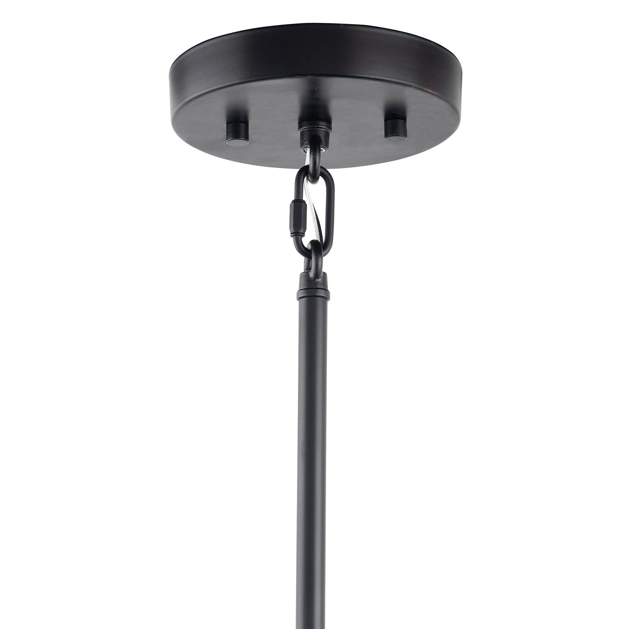 Mid Century Modern Black Dimmable 6-Light Chandelier - Elegant Dining Room Lighting for Home & Restaurant Decor