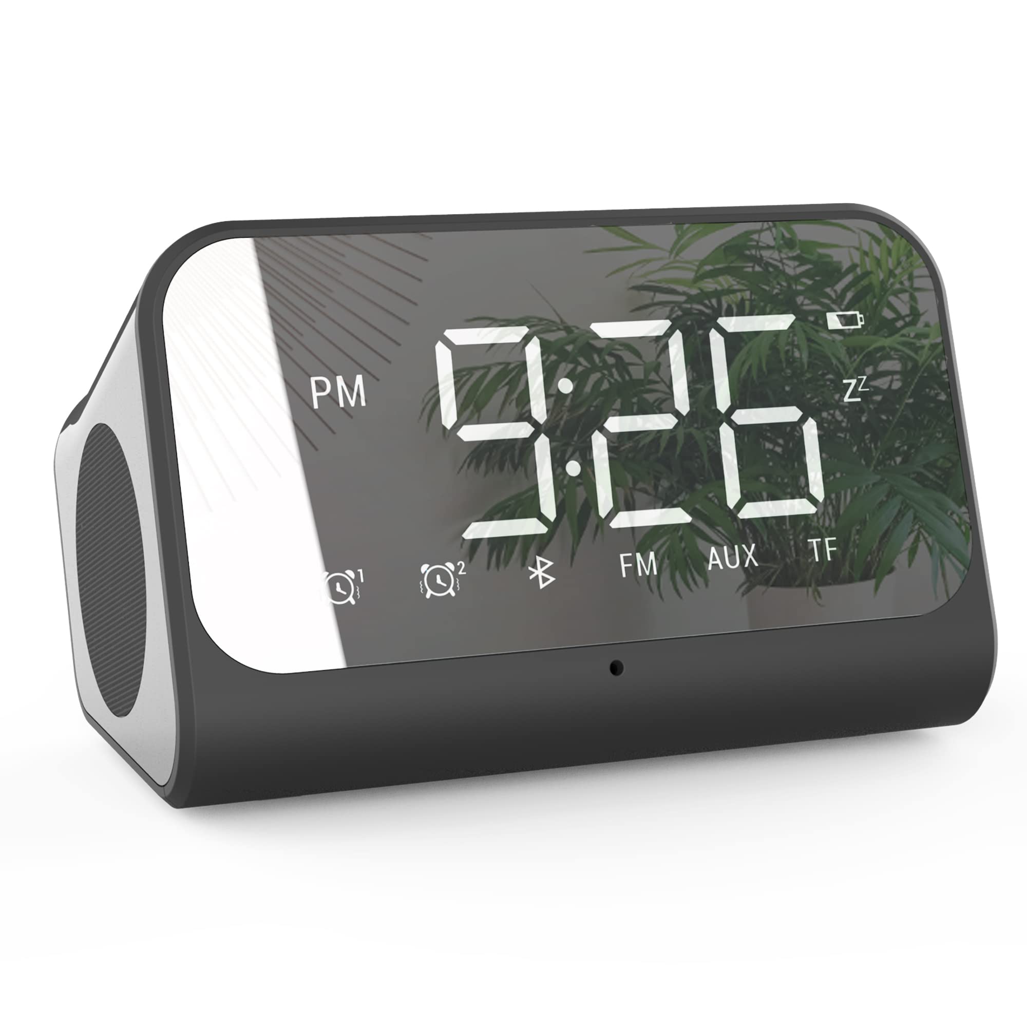 Digital Alarm Clock Radio with Bluetooth Speaker for Heavy Sleepers - Large LED Display, 12/24Hr Time Format, Snooze Function & Adjustable Volume | Perfect Bedside Clock for Seniors, Teens & Kids | Ideal for Bedrooms, Dorms & Home Offices