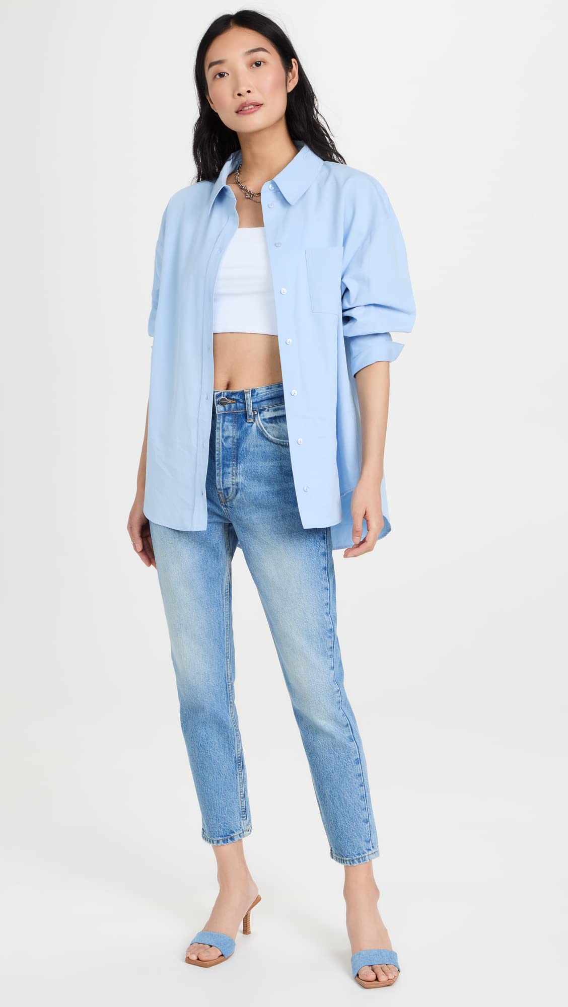 ANINE BING Women's Mika Shirt - Stylish Button Down Blouse for Work & Casual Wear | Perfect for Office, Date Night & Everyday Outfits