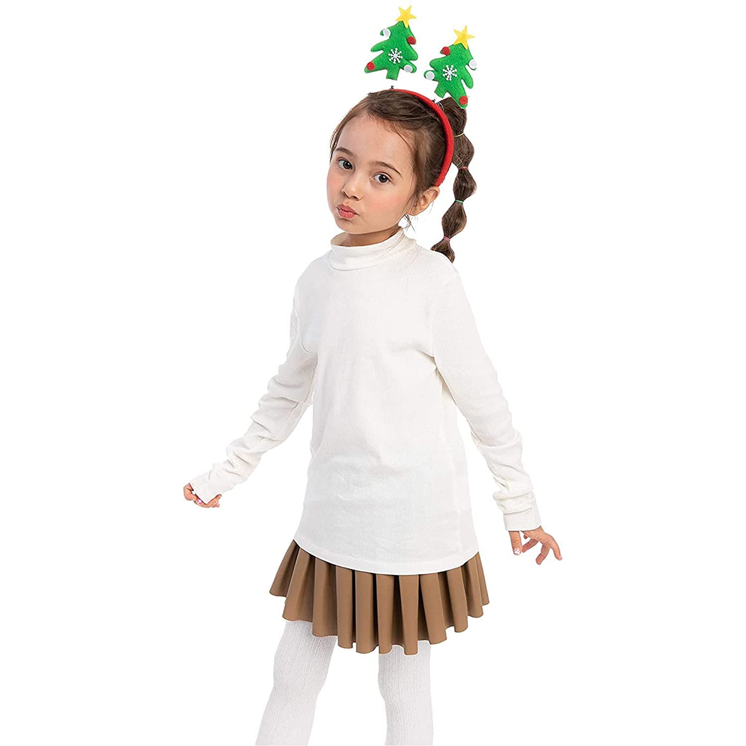 Cute Christmas Headbands for Kids - Santa Snowman Tree Hair Hoops & Hair Accessories (12 Pack) - Perfect for Xmas Parties, Holiday Photos & Festive Dress Up