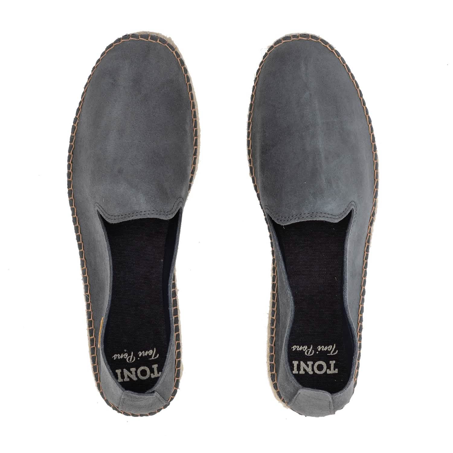 Men's Plain Suede Leather Espadrilles - Comfortable Casual Summer Shoes for Beach, Walking & Outdoor Activities