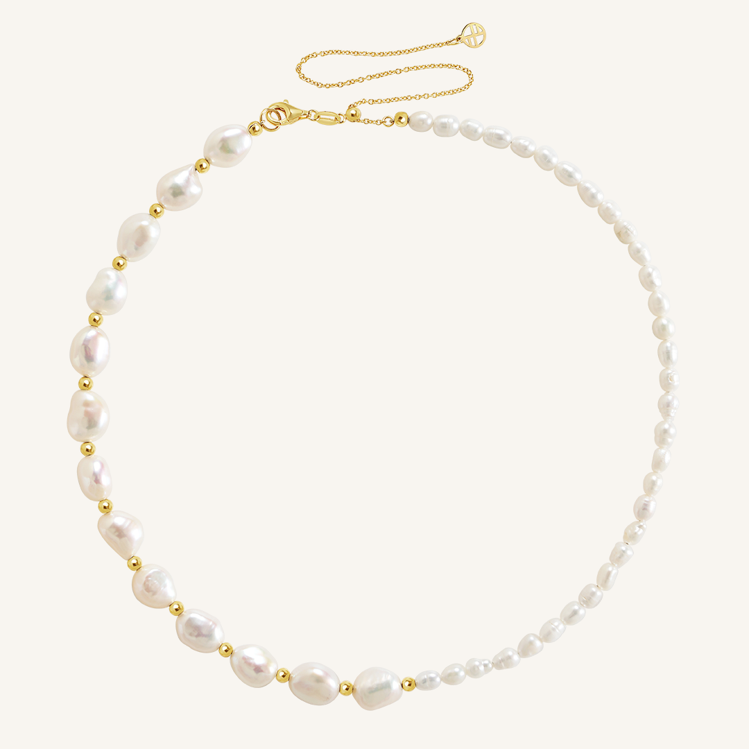 Elegant Fusion Pearl Necklace for Women - Timeless Classic Jewelry Gift for Weddings, Parties & Special Occasions