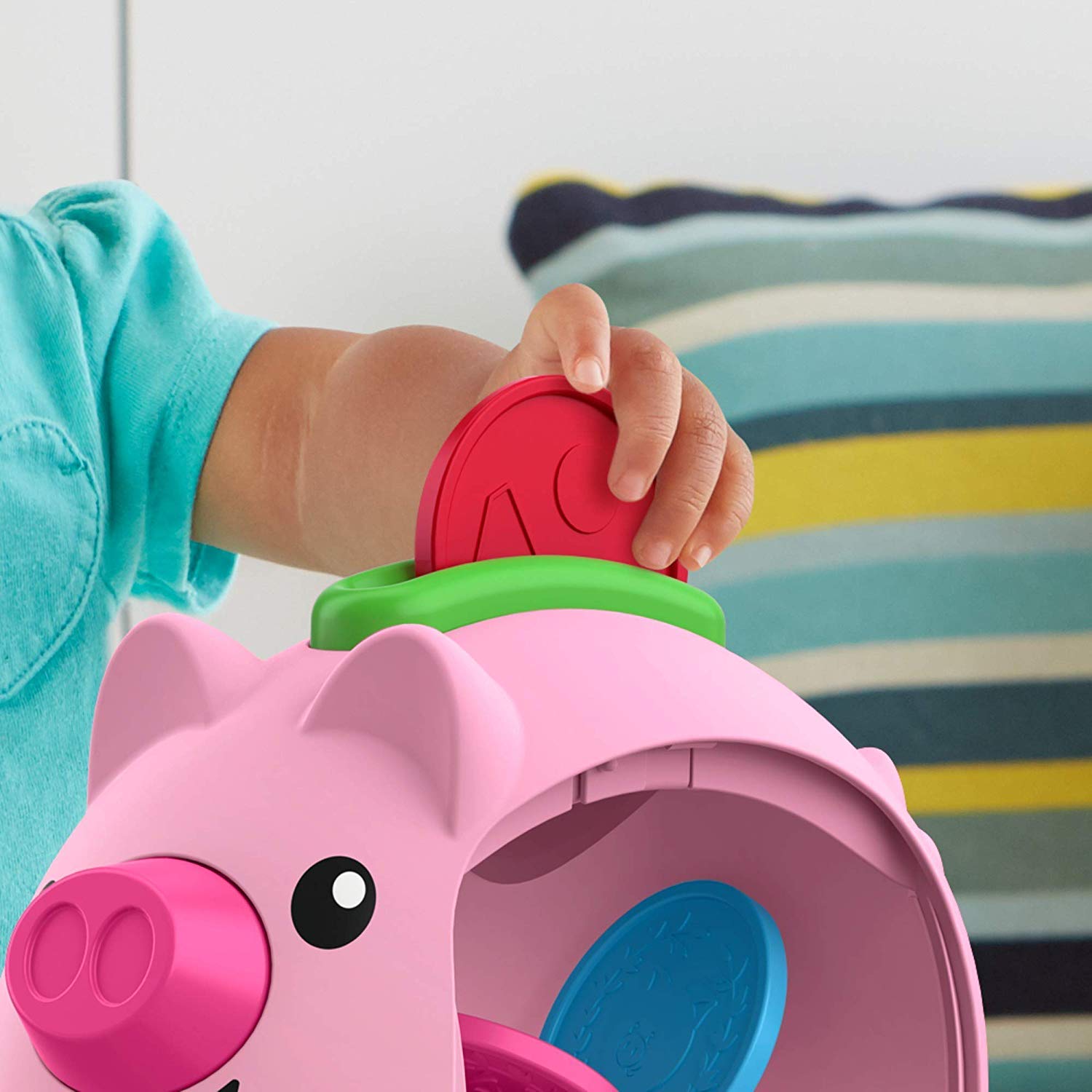 Fisher-Price Laugh & Learn Count & Rumble Piggy Bank - Interactive Musical Toy with Songs & Motion for Babies & Toddlers 6+ Months - Fun Early Learning & Money Saving Activity for Infants