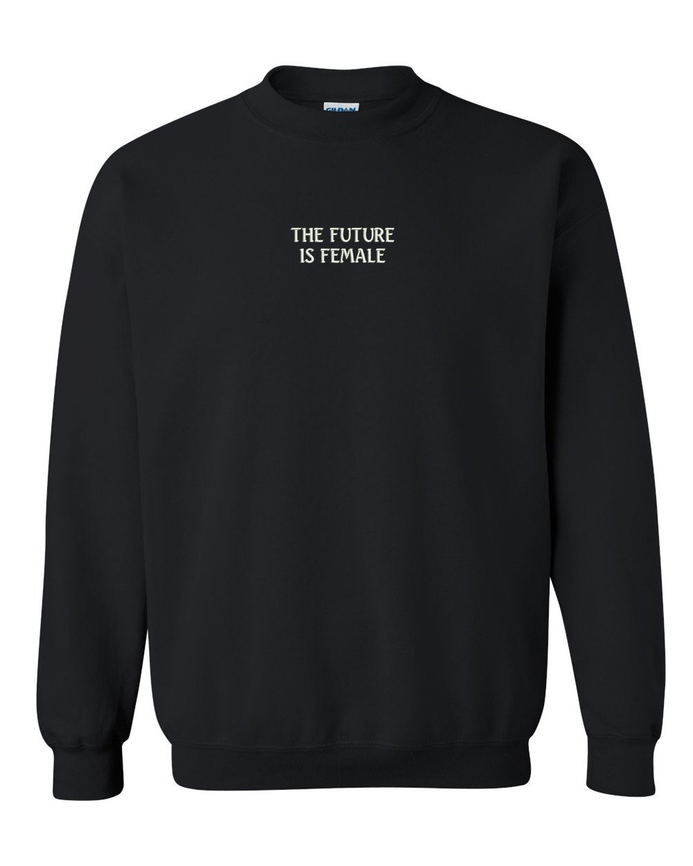 Trendy Women's 'The Future is Female' Embroidered Crewneck Sweatshirt - Feminist Fashion for Casual Wear & Everyday Inspiration