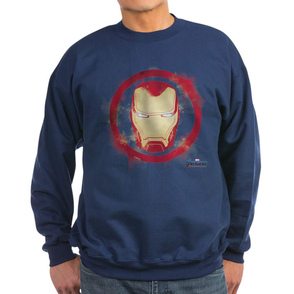 Iron Man Head Classic Crew Neck Sweatshirt - Marvel Superhero Graphic Pullover for Men & Women - Perfect for Cosplay, Comic Con & Casual Wear
