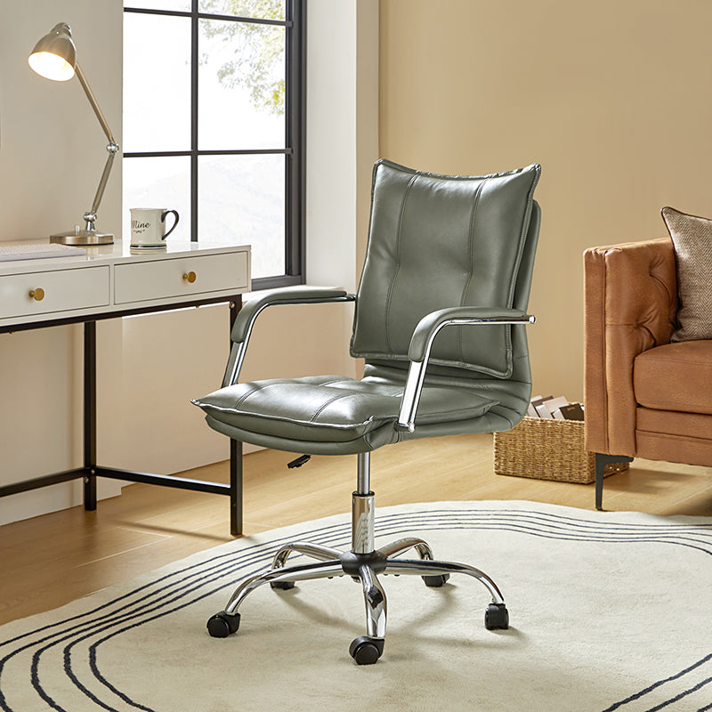 Ergonomic Doug Task Chair with Padded Arms - Adjustable Office Chair for Home & Work - Comfortable Desk Chair with Lumbar Support for Long Hours Sitting
