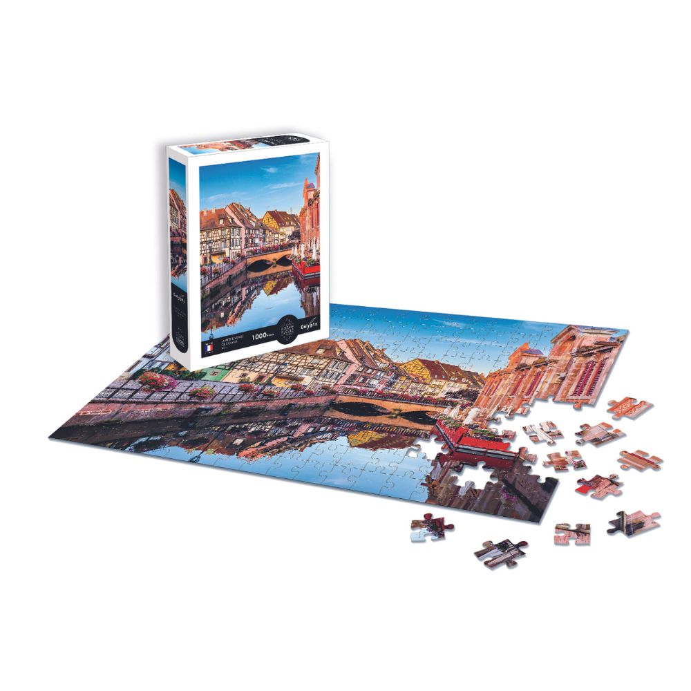 1000 Piece Colmar's Little Venice Jigsaw Puzzle - Alsace France Scenery - Perfect for Family Game Night & Stress Relief