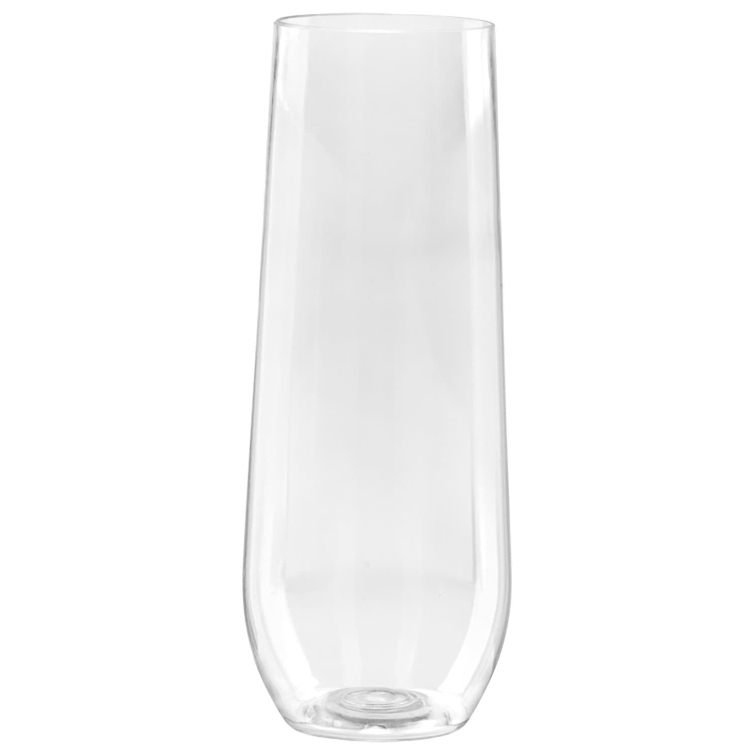 Lillian Tablesettings 9oz Stemless Plastic Wine Glasses - Shatterproof & Reusable for Elegant Parties, Weddings, Outdoor Events (60 Count) - Perfect for Cocktail Receptions, Picnics, and Poolside Gatherings