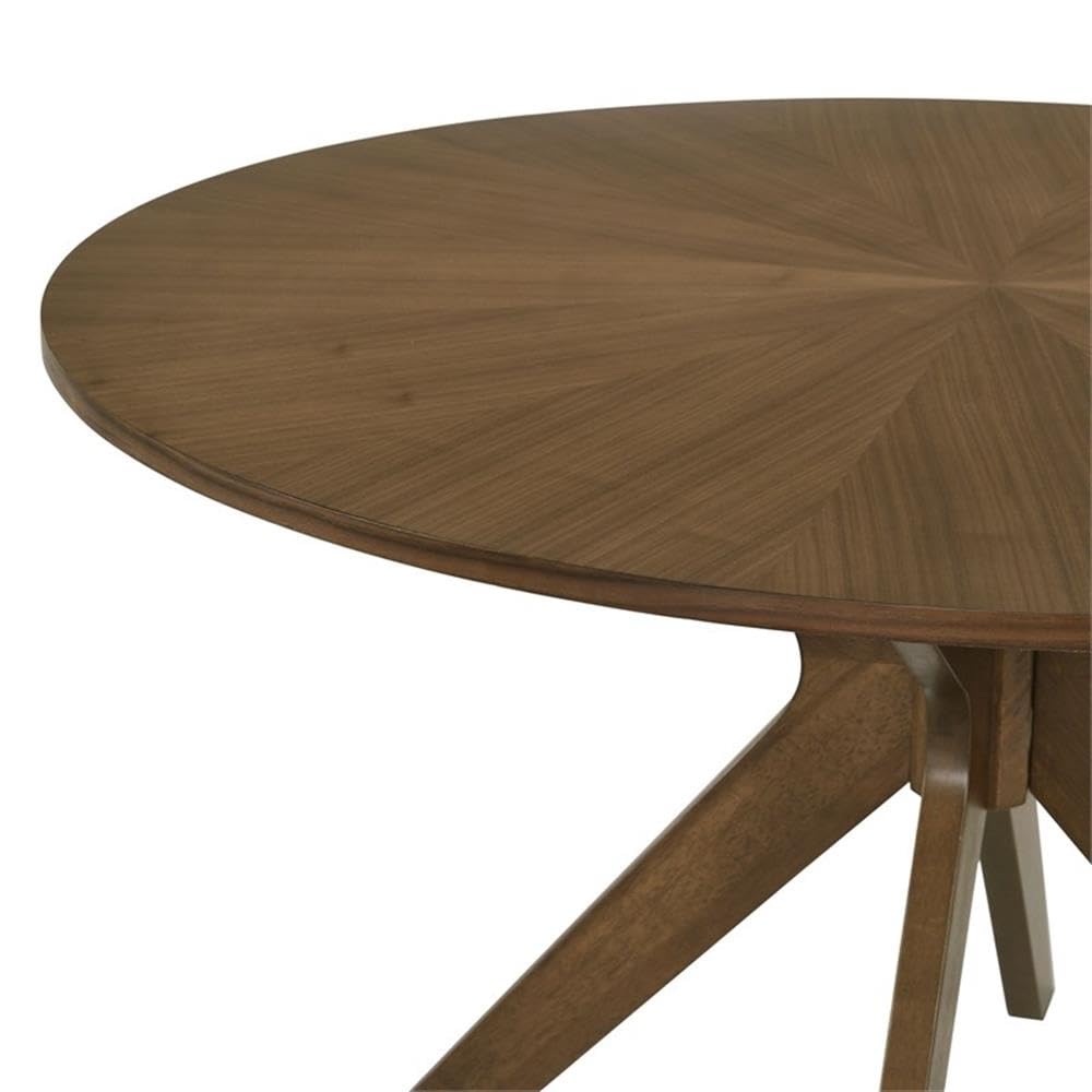 Picket House Furnishings Wynden Standard Height Dining Table - 42 Inch Round Wooden Kitchen Table for 4-6 People | Perfect for Small Spaces, Breakfast Nook & Apartment Dining | Rustic Farmhouse Style