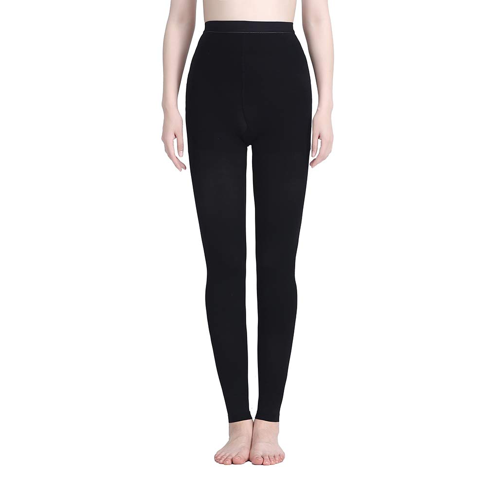 AMZAM® 15-20 mmHg Medical Compression Pantyhose for Women & Men - Graduated Compression Leggings, Opaque Footless Waist High Stockings - Relief for Edema, Varicose Veins & Post Surgery Recovery - Black 3XL - Perfect for Travel, Work & Daily Comfort
