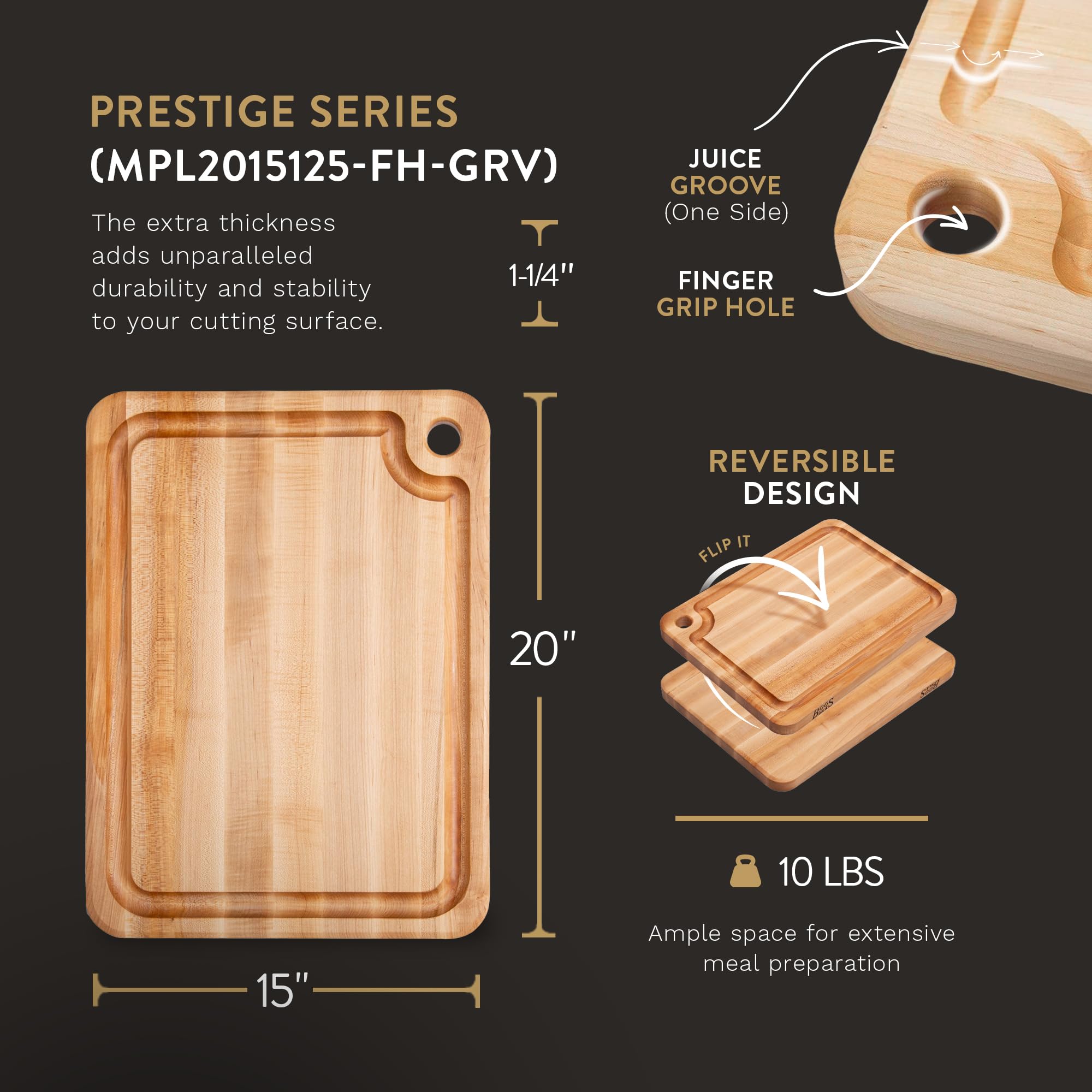 Premium John Boos Maple Wood Cutting Board - 20