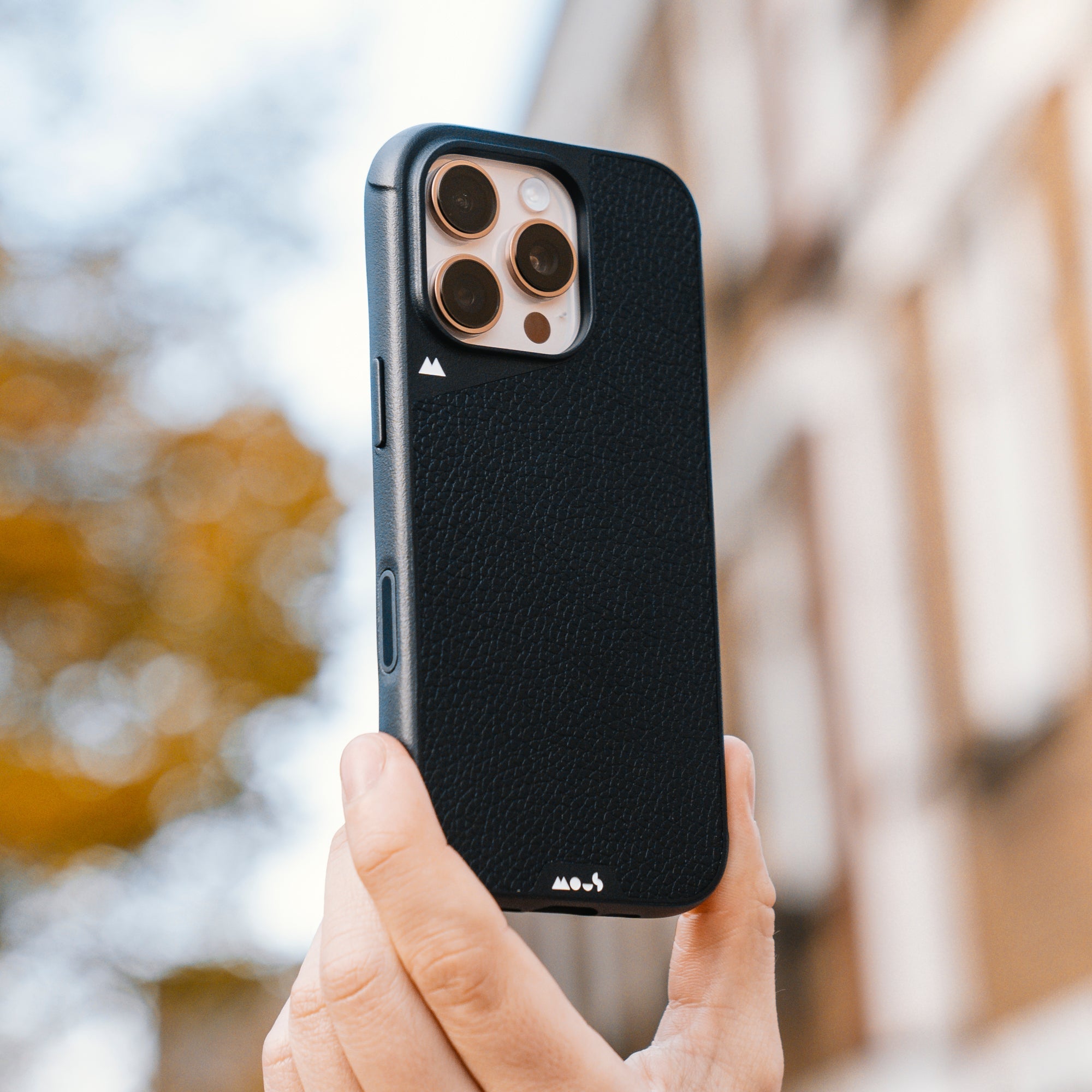 Premium MagSafe® Compatible Black Leather iPhone Case with Camera Control Button - Slim & Protective Cover for iPhone 14/13/12 Pro Max, Perfect for Work, Travel & Everyday Use