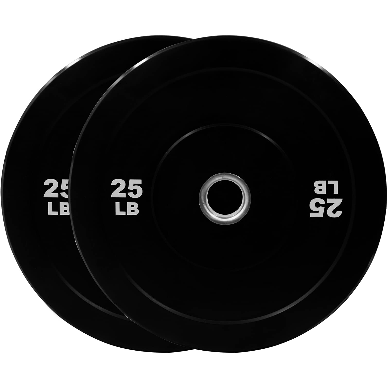 Rubber Bumper Weight Plates Set - 10LB & 25LB with 2-Inch Steel Insert for Strength Training, Weightlifting, Bench Press - Perfect for Home Gym & CrossFit Workouts