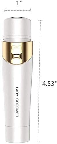 Rechargeable USB Nose & Ear Hair Trimmer for Women and Men - Professional Painless Eyebrow & Facial Hair Clipper, Waterproof Design (White) - Perfect for Travel, Grooming, and Personal Care