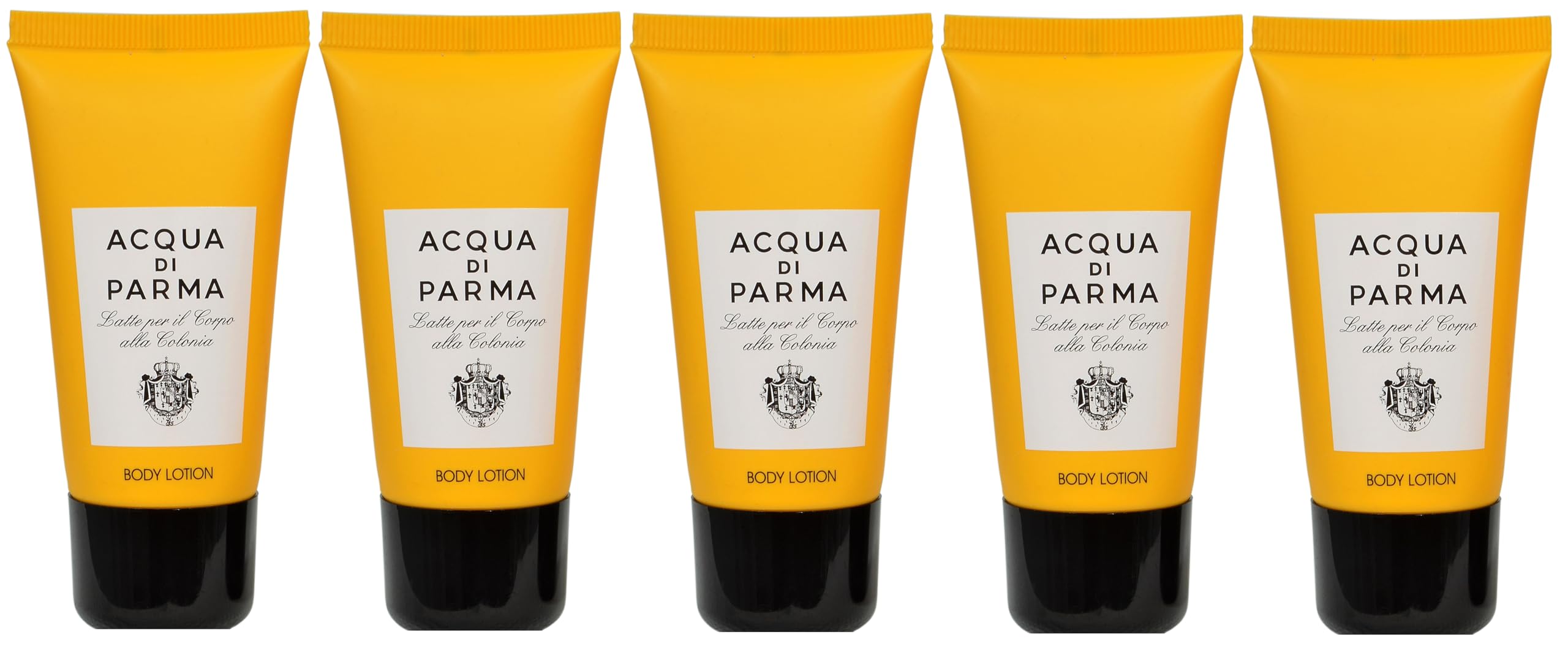 Acqua Di Parma Colonia Body Lotion 200ml (6.76 Fl Oz) - Pack of 5 Travel-Size Luxury Moisturizers | Perfect for Gym, Travel & On-The-Go Hydration