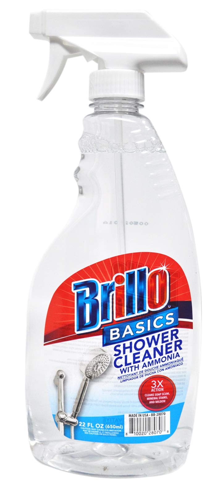 22 Oz Shower Cleaner Spray - Powerful Bathroom & Tile Cleaner for Mold, Mildew & Soap Scum Removal - Ideal for Showers, Bathtubs & Sinks