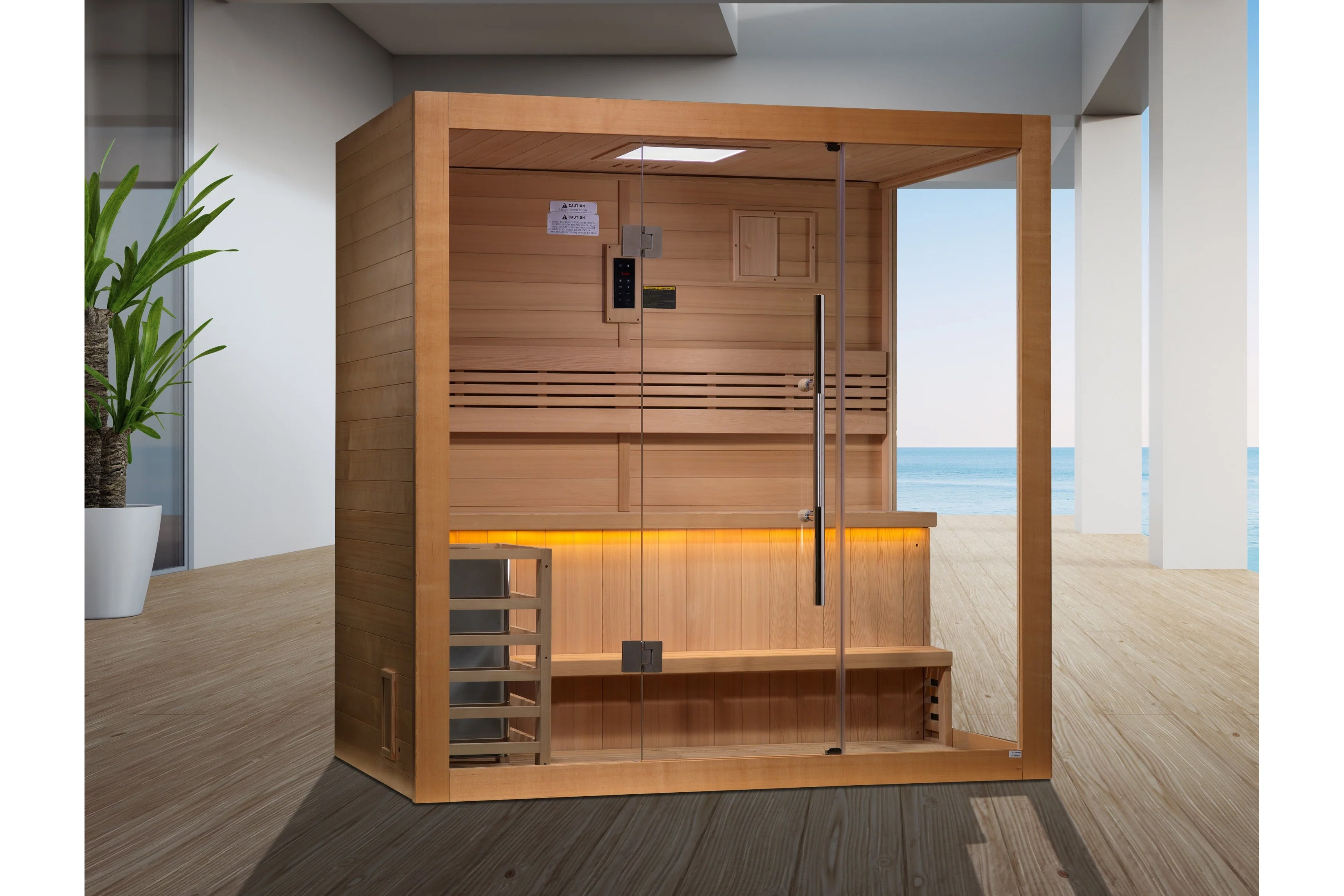 Golden Designs Forssa Edition 3-4 Person Traditional Sauna for Indoor & Outdoor Use - Perfect for Home Relaxation, Spa Therapy and Backyard Wellness Retreats