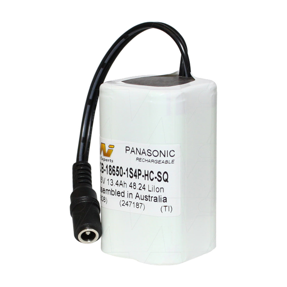 3.6V 13.4Ah High Capacity Square Lithium Ion Battery with CE180 2.1mm DC Jack - Perfect for Power Tools, Medical Devices & Emergency Backup Power