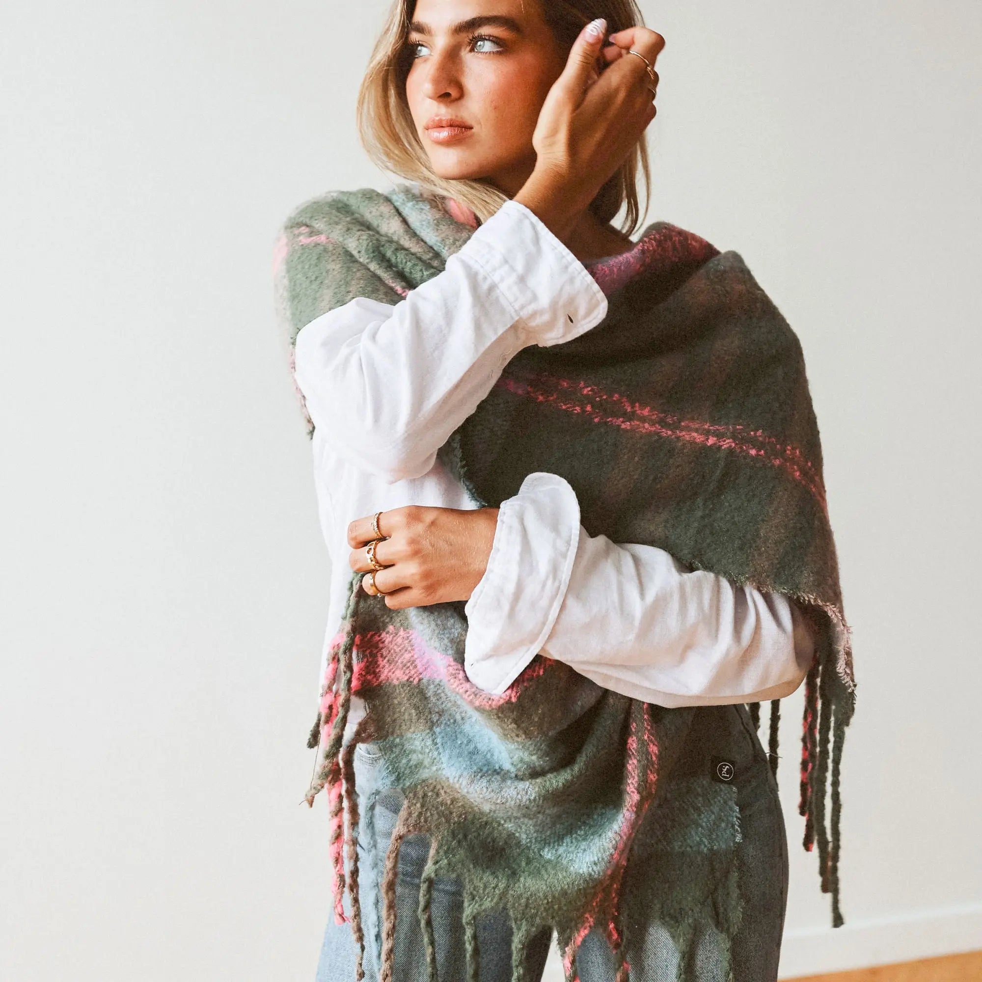 Stylish Wrapped Up Plaid Scarf for Women - Soft Winter Fashion Accessory | Perfect for Cold Weather, Outdoor Activities & Holiday Outfits