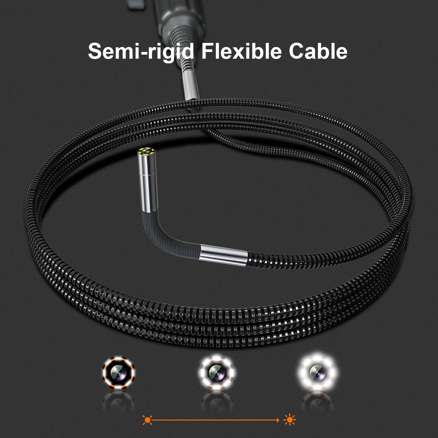 3.9mm Articulating Borescope - DXZtoz Professional Super Thin Endoscope Inspection Camera with 360° Rotatable Snake Camera, Flexible Gooseneck & LED Light - 3.3FT Waterproof Fiber Optic Scope - Perfect for Automotive Repair, Plumbing Inspection, HVAC Maintenance & DIY Home Projects