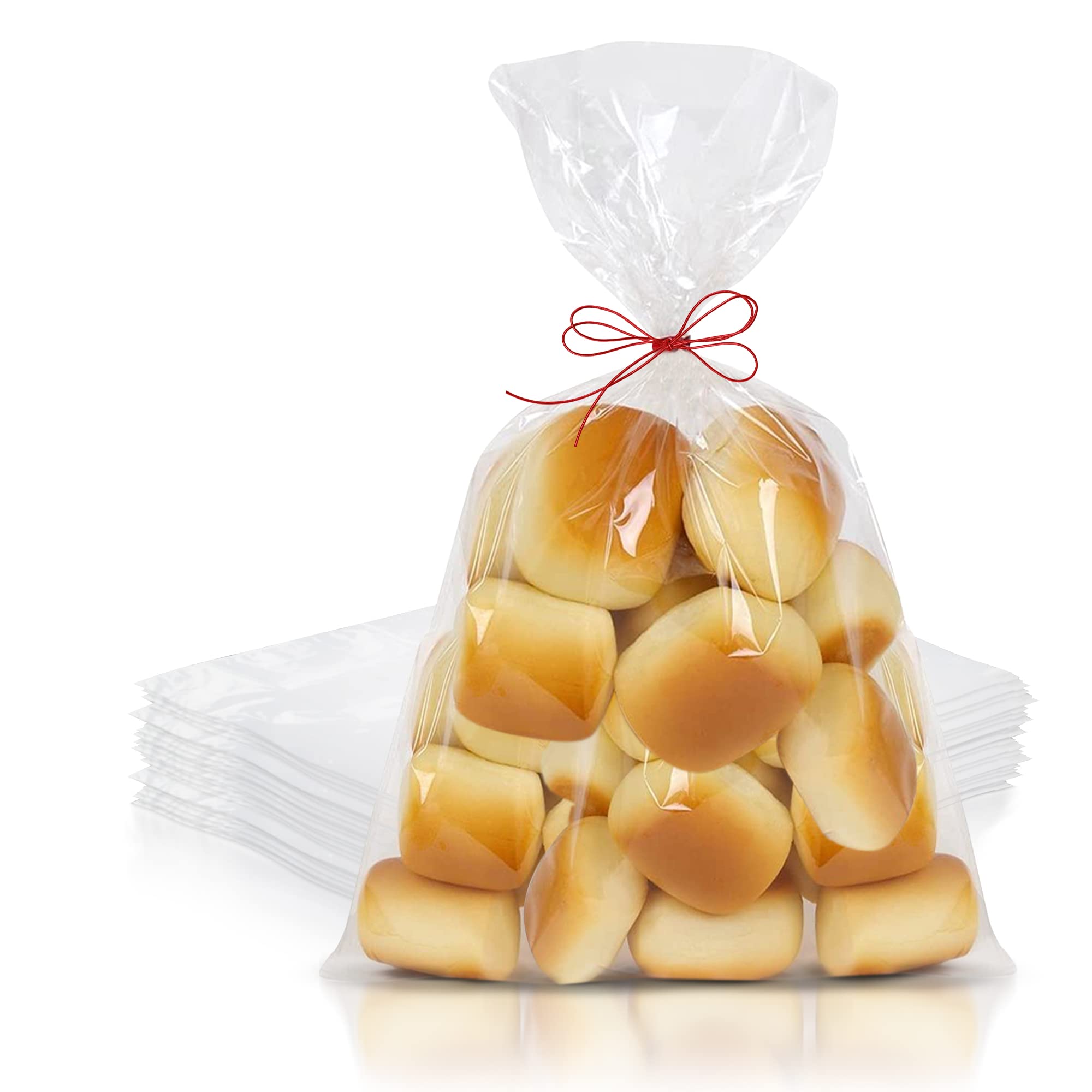 500 Pack Clear Plastic Bread Bags 12