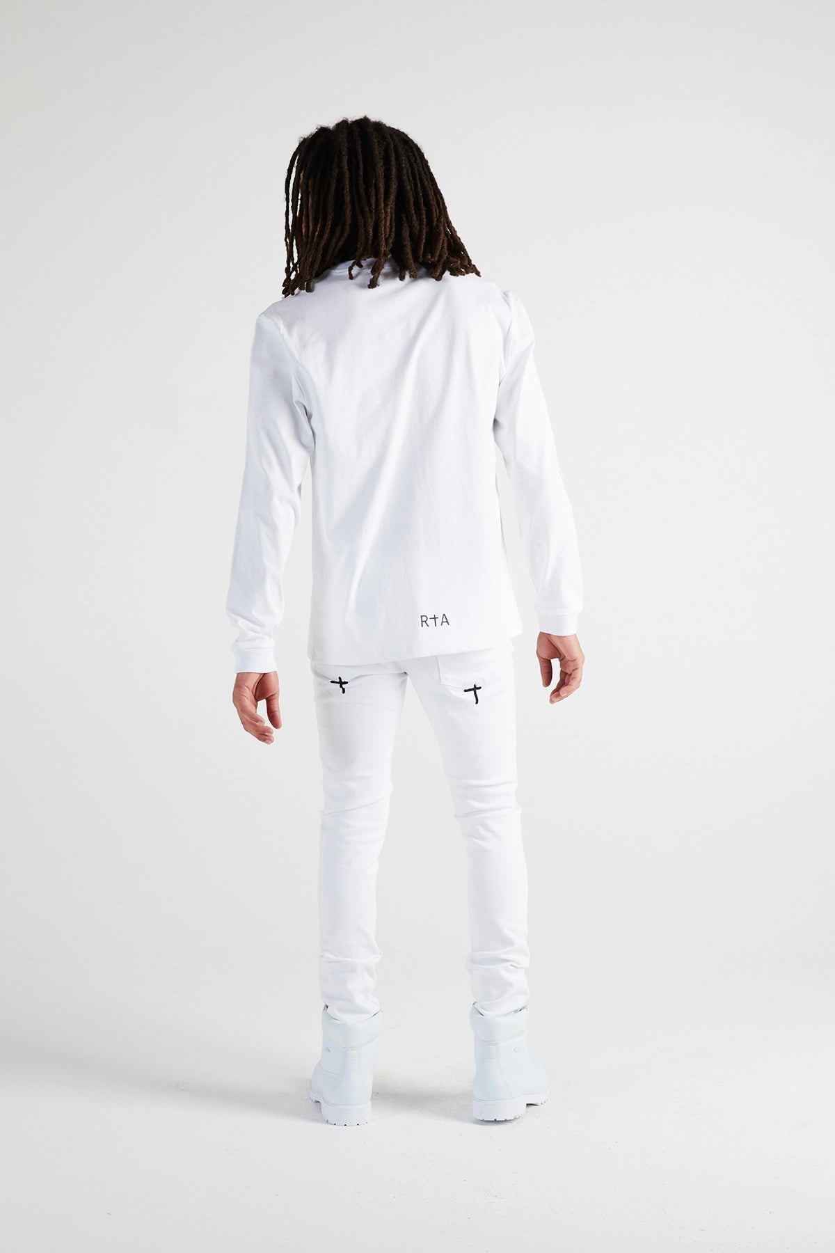 Lawrence Long Sleeve T-Shirt with White Cross Print - Comfortable Casual Wear for Men | Perfect for Church, Daily Outfits & Street Style Fashion