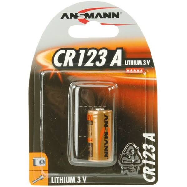 ANSMANN CR123A Lithium Batteries - 3V High-Performance Battery for Cameras, Flashlights & Security Devices - Long-Lasting Power for Outdoor & Emergency Use