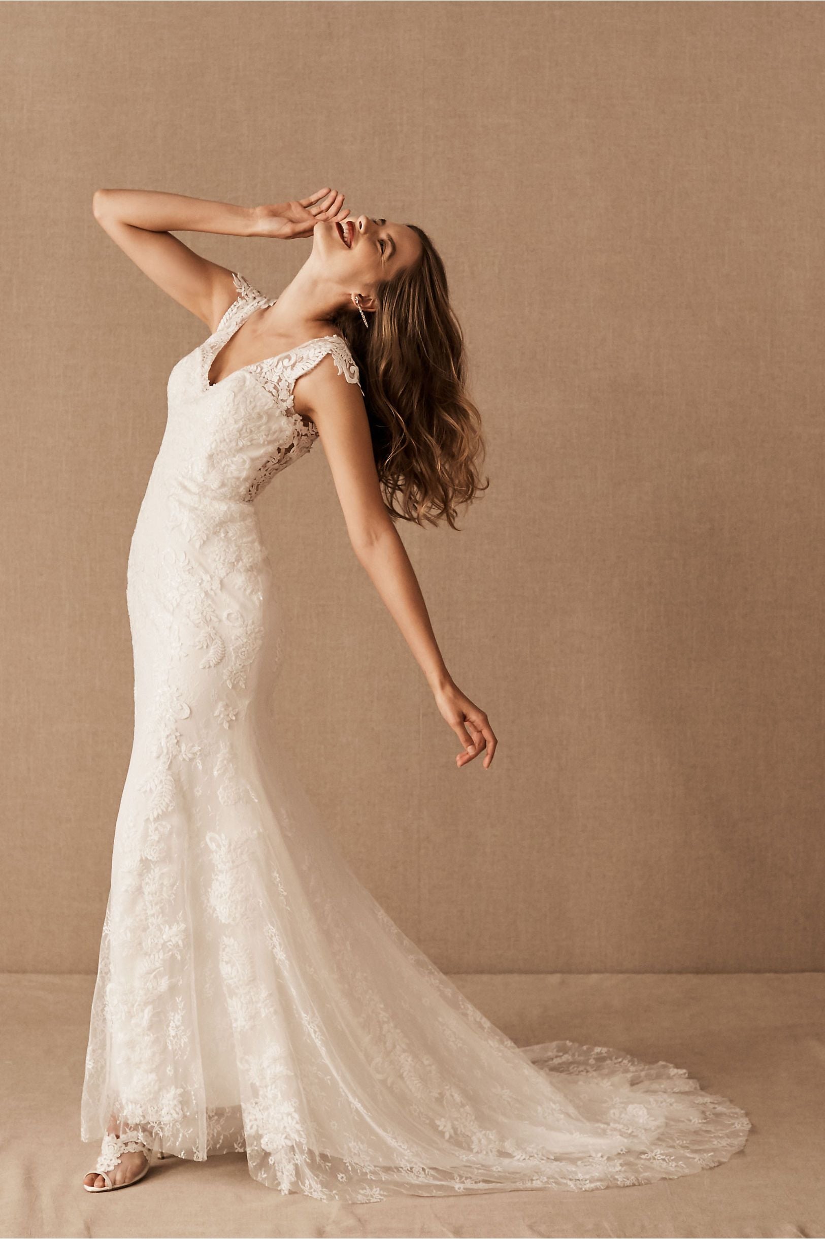 BHLDN Whispers & Echoes Milano Wedding Gown - Elegant Lace Bridal Dress for Romantic Ceremonies & Evening Receptions