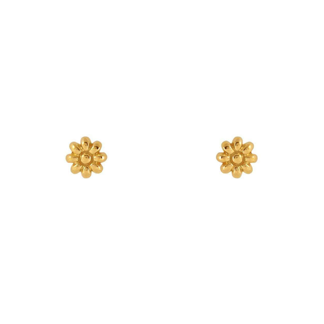 Gold Wild Flower Stud Earrings for Women - Elegant Floral Jewelry for Everyday Wear & Special Occasions