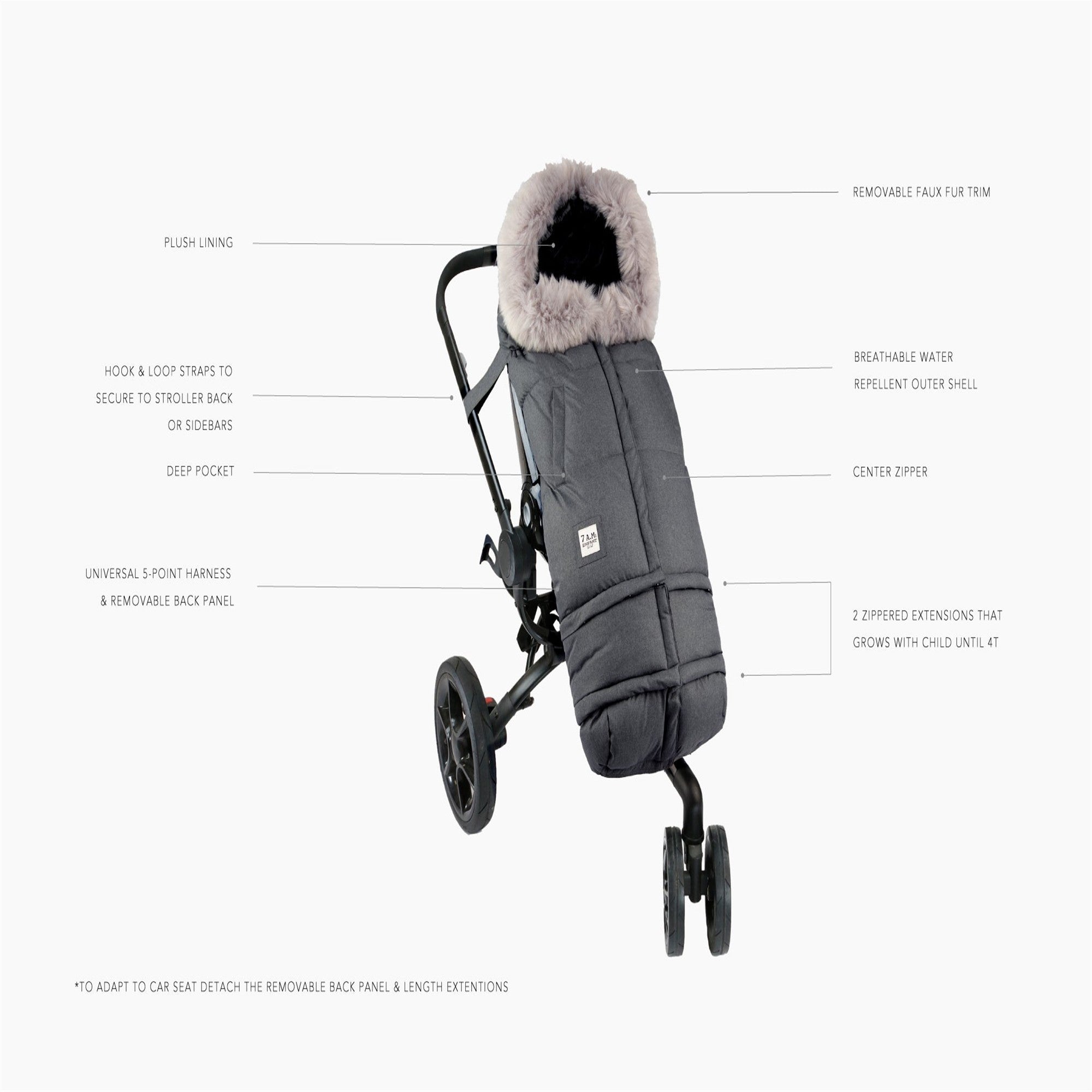 7AM Enfant Evolution 212 Tundra Baby Blanket - Soft & Warm for Strollers, Car Seats & Cribs - Perfect for Outdoor Adventures & Cozy Naps