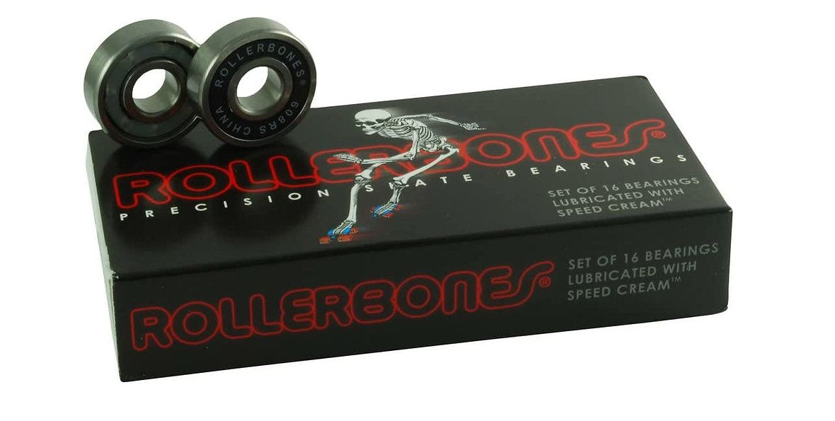 Roller Bones Premium Skate Bearings - High Speed ABEC 7 for Roller Skates, Inline Skates & Skateboards - Smooth Ride for Indoor & Outdoor Skating