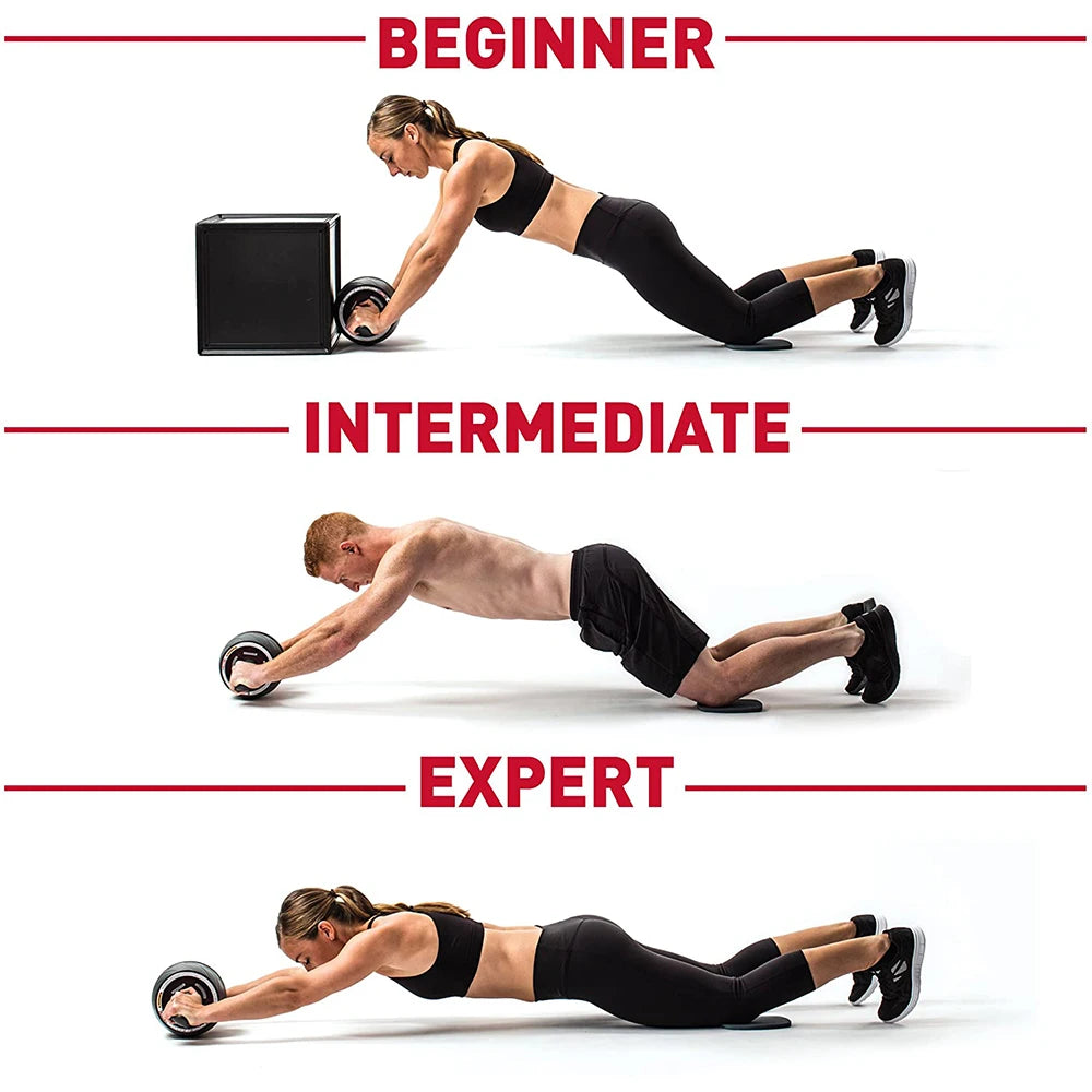 Quiet Ab Roller Wheel - No Noise Abdominal Trainer for Home Workouts | Perfect for Core Strength Training & Home Gym Exercises