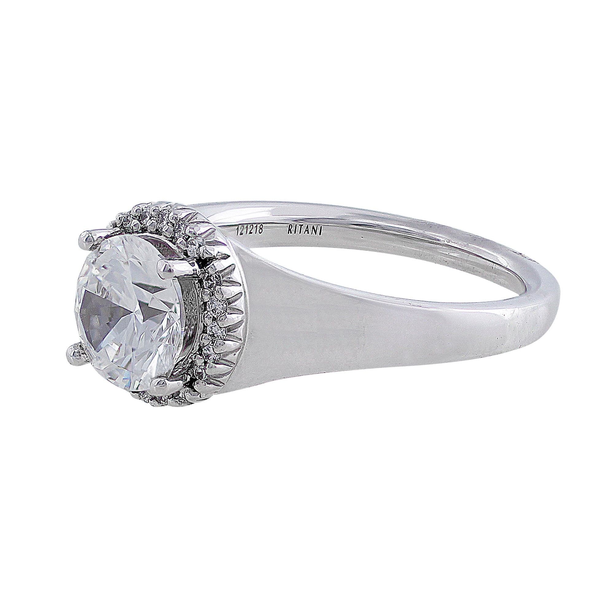 18K White Gold Bella Vita Solitaire Diamond Ring for Women - Elegant Engagement & Wedding Band - Perfect for Proposals, Anniversaries, and Special Occasions