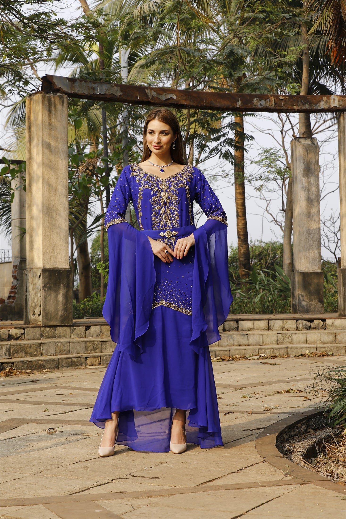 Elegant Designer Algerian Caftan Mermaid Wedding Dress - Perfect for Bridal Ceremonies, Evening Galas & Special Occasions