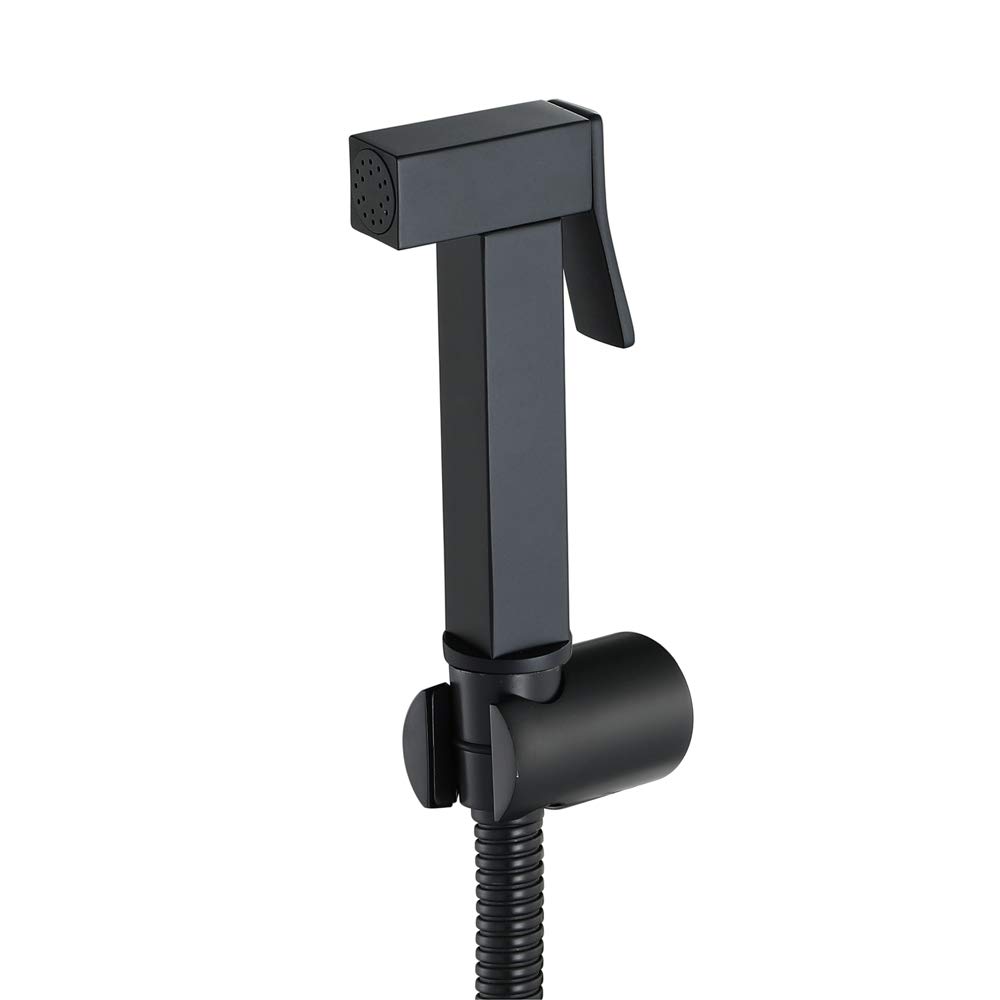 Portable Handheld Toilet Sprayer - Modern Square Brass Shower Faucet for Bathroom Cleaning, Cloth Diaper Washing & Hygiene Maintenance | Perfect for Baby Care, Pet Cleaning & Household Sanitation