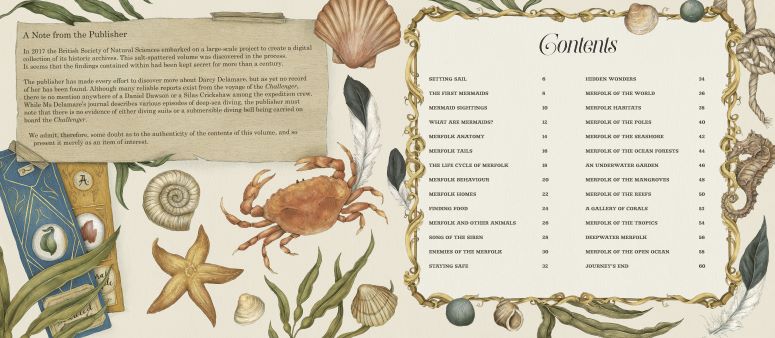 A Natural History of Mermaids by Emily Hawkins - Fantasy Book for Mermaid Lovers, Mythology Enthusiasts & Collectors - Perfect for Gift Giving, Home Decor & Fantasy Book Collections