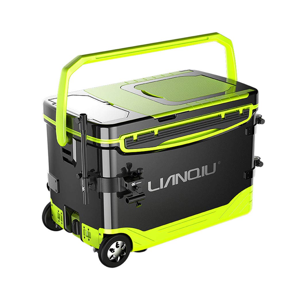 Portable Rolling Fishing Tackle Box with Wheels - Compact Handheld Storage for Fishing Gear - Perfect for Travel, Camping & Outdoor Fishing Trips