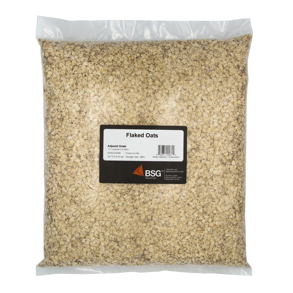 Premium Flaked Oats - 10 lb Bulk Bag | Organic Rolled Oats for Baking, Brewing & Cooking | Perfect for Beer Making, Granola & Healthy Breakfast Recipes