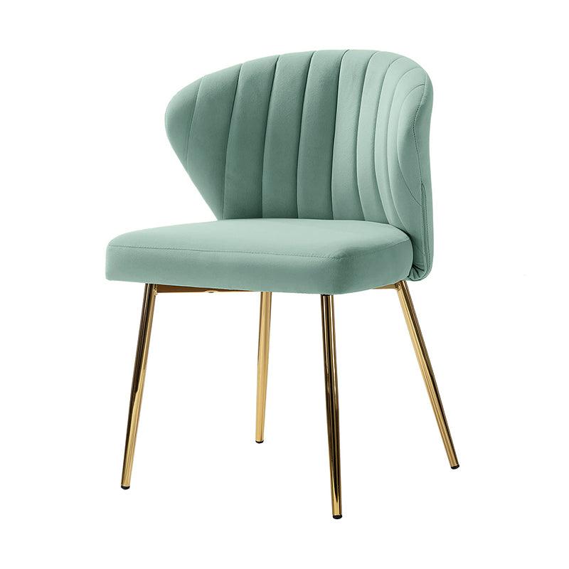 Modern Dining Chairs Set of 4 - Mid Century Metal Leg Side Chairs for Kitchen, Dining Room & Office - Aruna Contemporary Upholstered Seating