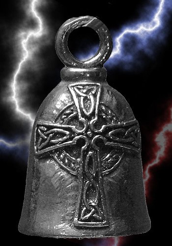 Celtic Cross Guardian Bell with Hanger - Motorcycle Protection Charm for Safe Rides & Travel - Perfect Gift for Bikers & Outdoor Enthusiasts
